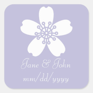 Charming Sakura in Lavender Sticker