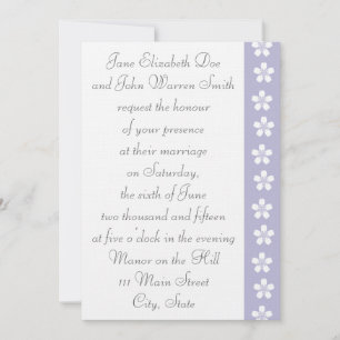 Charming Sakura in Lavender Wedding Invitation