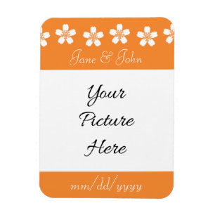Charming Sakura in Orange Save-the-Date Magnet