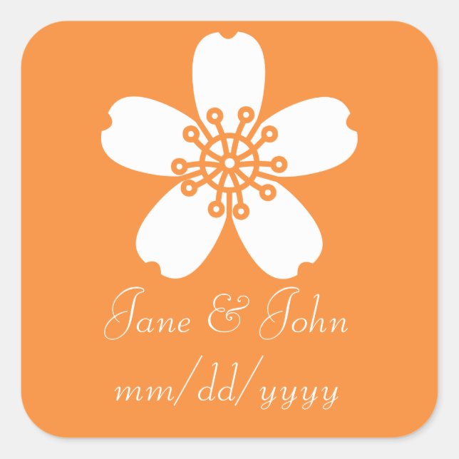 Charming Sakura in Orange Sticker (Front)