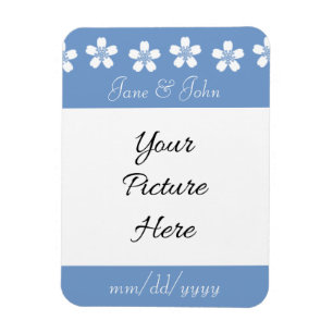 Charming Sakura in Periwinkle Save-the-Date Magnet