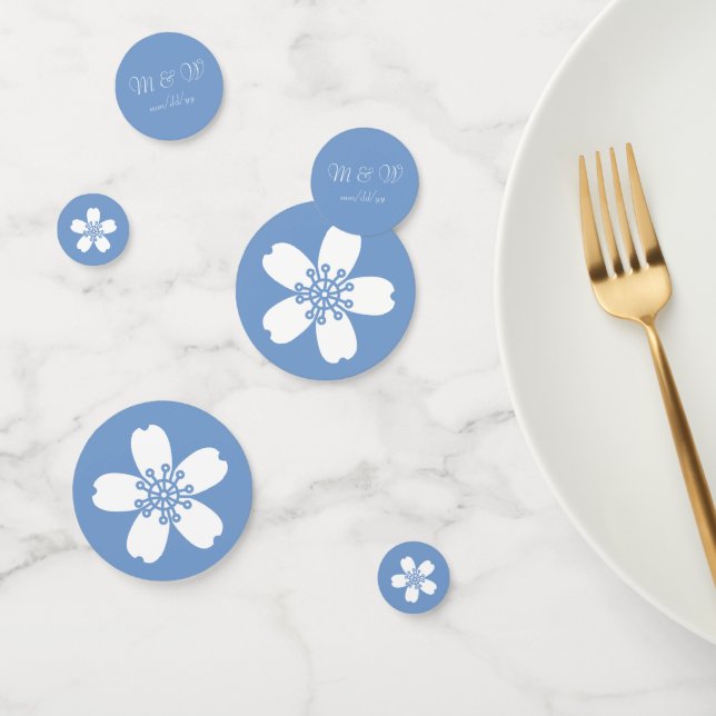 Charming Sakura in Periwinkle Table Confetti (Group)