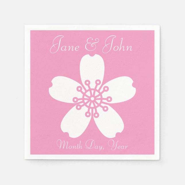 Charming Sakura in Petal Pink Napkins (Front)