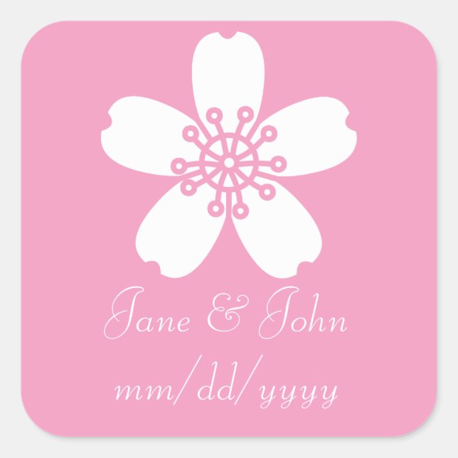 Charming Sakura in Petal Pink Sticker (Front)