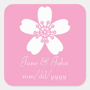 Charming Sakura in Petal Pink Sticker
