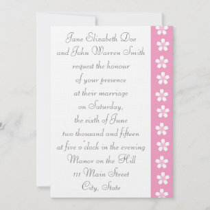 Charming Sakura in Petal Pink Wedding Invitation