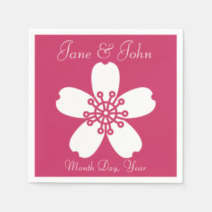 Charming Sakura in Raspberry Napkins