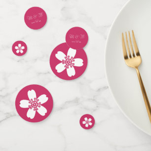 Charming Sakura in Raspberry Table Confetti