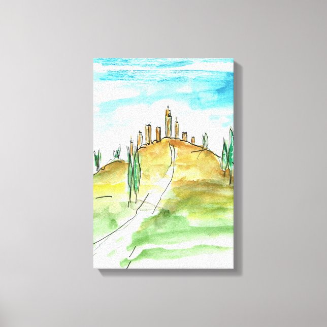 Charming San Gimignano Canvas Print (Front)