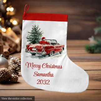 Charming Santa Claus Traditional Festive Stocking