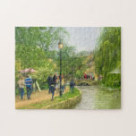 Charming Scenic River Walk Small Village Jigsaw Puzzle<br><div class="desc">A Sunday afternoon -- enjoying this charming scenic river walk in a small village. The epitome of Cotswold's charm Though it may seem far away today but it will be your own to enjoy when completed. Walk along the scenic path; view the charming cottages; have tea and enjoy the sites....</div>