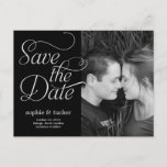 Charming Script Save The Date Card<br><div class="desc">This chic and modern postcard stylishly requests your guests to save the date. Available in other colours (custom colour requests are welcome!).</div>