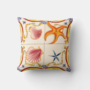 Charming Seashells and Starfish Cushion