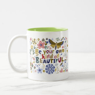 Charming Simple Message Delightful Nature Quote  Two-Tone Coffee Mug