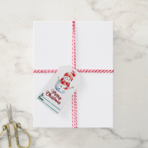 Charming snowman gift tags for Christmas