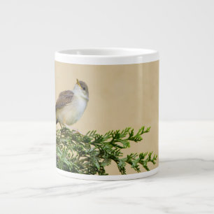 Charming Sparrow Bird Photograph Large Coffee Mug