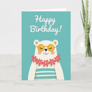 Charming Spectacled Bear Card