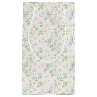 Charming Spring Bird and Floral Small Gift Bag