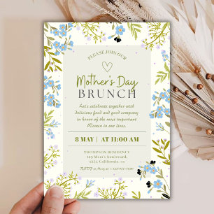 Charming Spring  Floral Mother’s Day Brunch Invitation