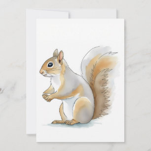 Charming Squirrel Invitation