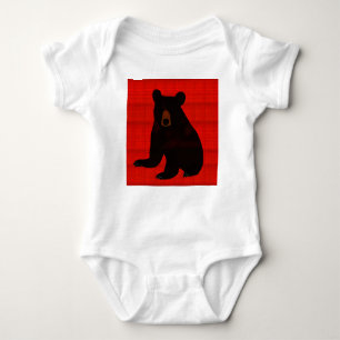 Charming Story Book Black Bear Cub Baby Bodysuit