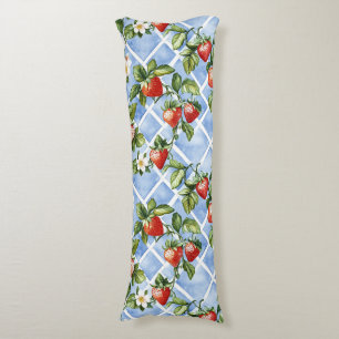 Charming Strawberry & Leaf Pattern – Vintage (2) Body Cushion