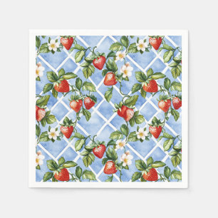 Charming Strawberry & Leaf Pattern – Vintage (2) Napkin