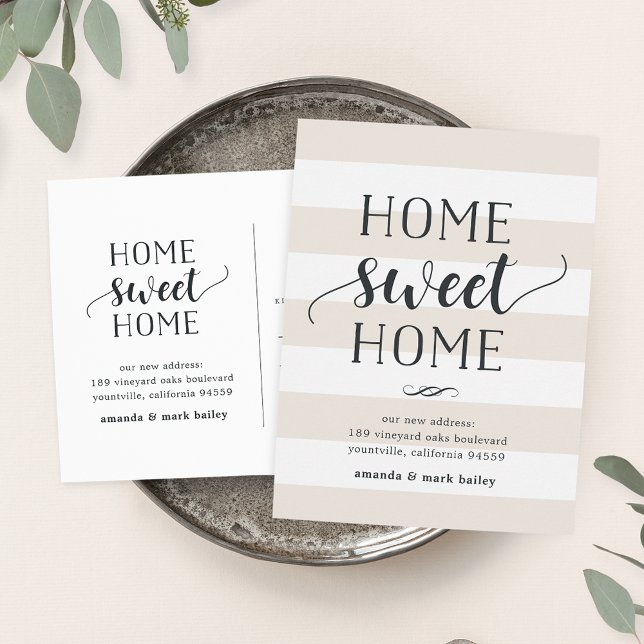 Charming Stripe | Moving Announcement Postcard (Creator Uploaded)