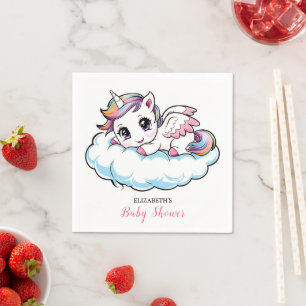 Charming Sweet Unicorn Baby Shower Napkin