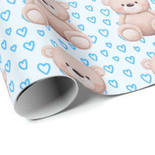 Charming Teddy Bear Gift Wrap – for Baby Boy