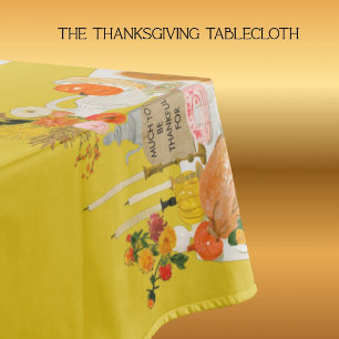 CHARMING THANKSGIVING TABLE TABLECLOTH