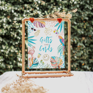 Charming Tropical Theme Gifts Sign