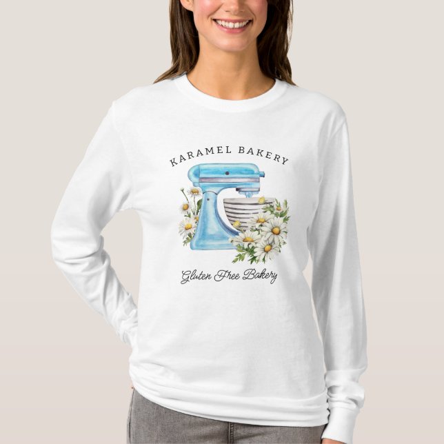 Charming Turquoise Mixer with Daisies T-Shirt (Front)