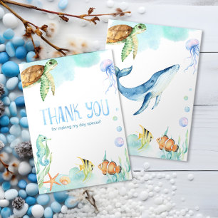 Charming Under the Sea Ocean Friends Thank You Card