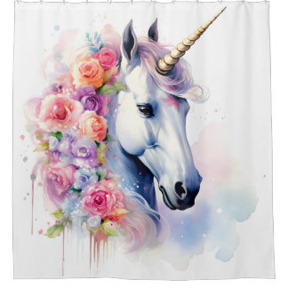 Charming Unicorn Shower Curtain