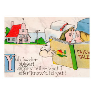 Charming Vintage Fairy Tale Illustration: Photo Print
