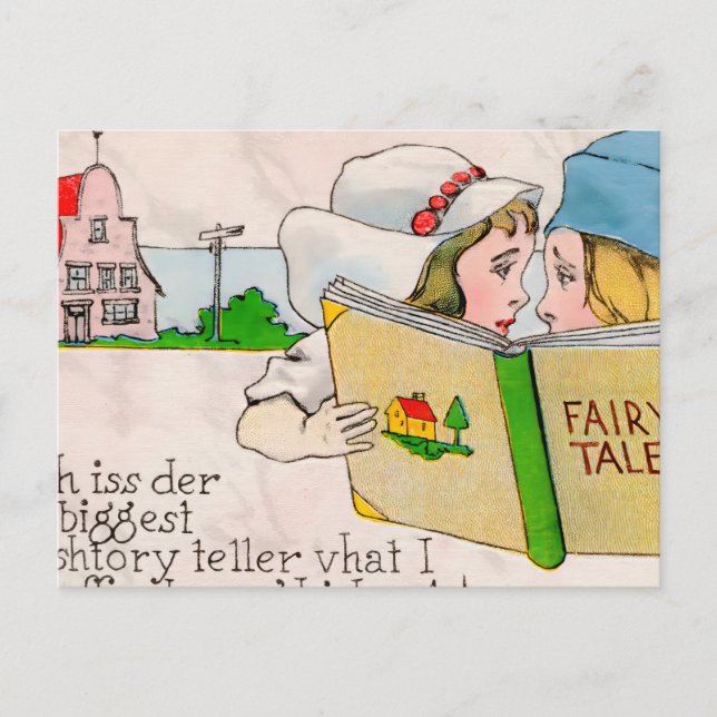 Charming Vintage Fairy Tale Illustration: Postcard (Front)
