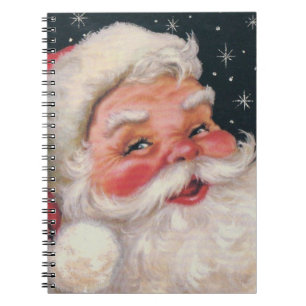 Charming Vintage Santa Claus Spiral Notebook