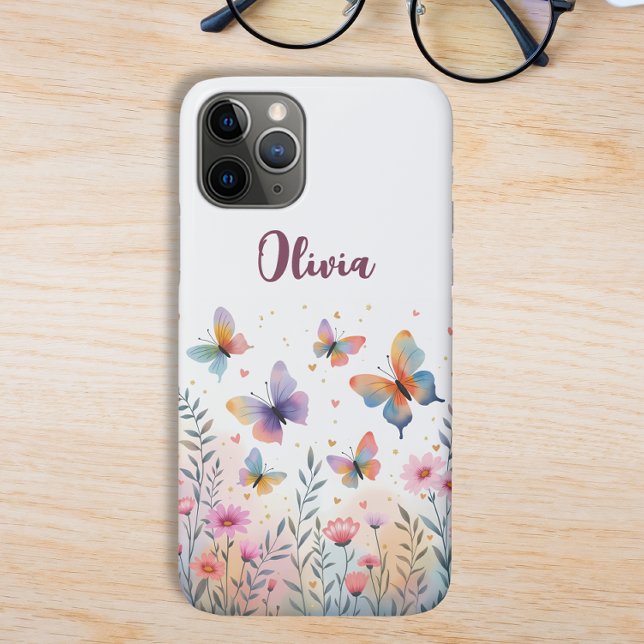 Charming Watercolor Butterfly Meadow Case-Mate iPhone Case (Creator Uploaded)