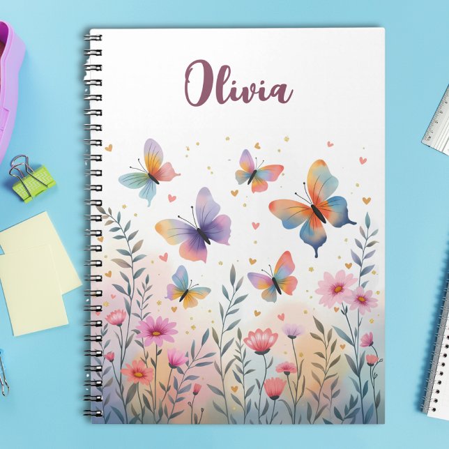 Charming Watercolor Butterfly Meadow Notebook (Creator Uploaded)