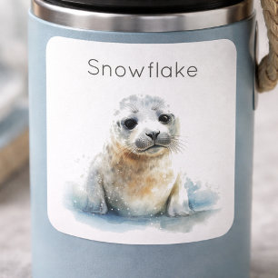 Charming Watercolor Seal Pup, custom 