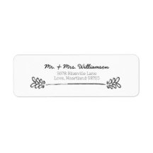 Charming Wedding Return Address Labels