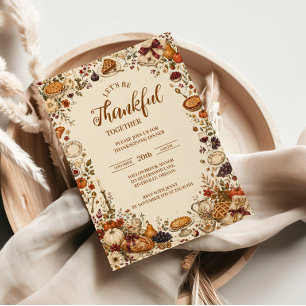 Charming Whimsical Thanksgiving Feast Invitation