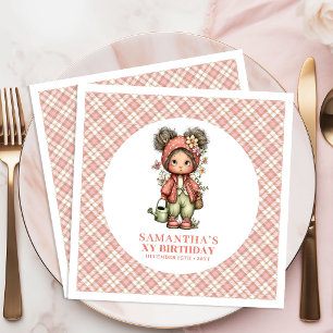Charming Whimsy Fairy Floral 7th Birthday Party   Napkin