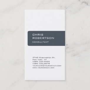 Charming White Grey Attractive Business Card