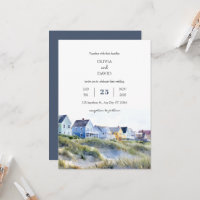 Charming Whitewashed Coastal Houses Beach Wedding
