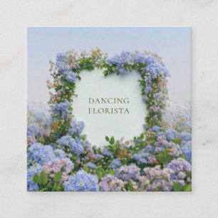 Charming Wildflower Meadow Garden Floral Square Business Card