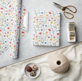 🌸 Charming Wildflower Wrapping Paper 🌸