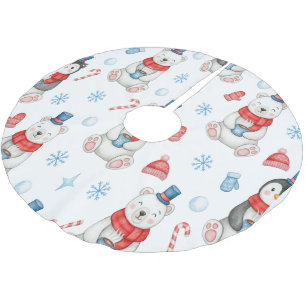 Charming Winter Wonderland Gift Collection Brushed Polyester Tree Skirt