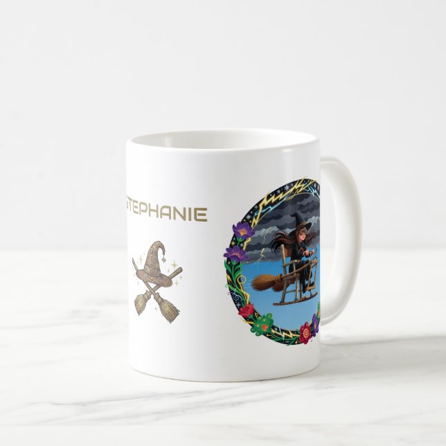 Charming Witch Pilot Coffee Mug (Front Right)